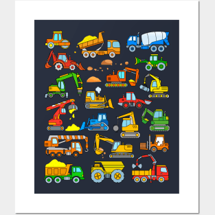 Digger Excavator Posters and Art